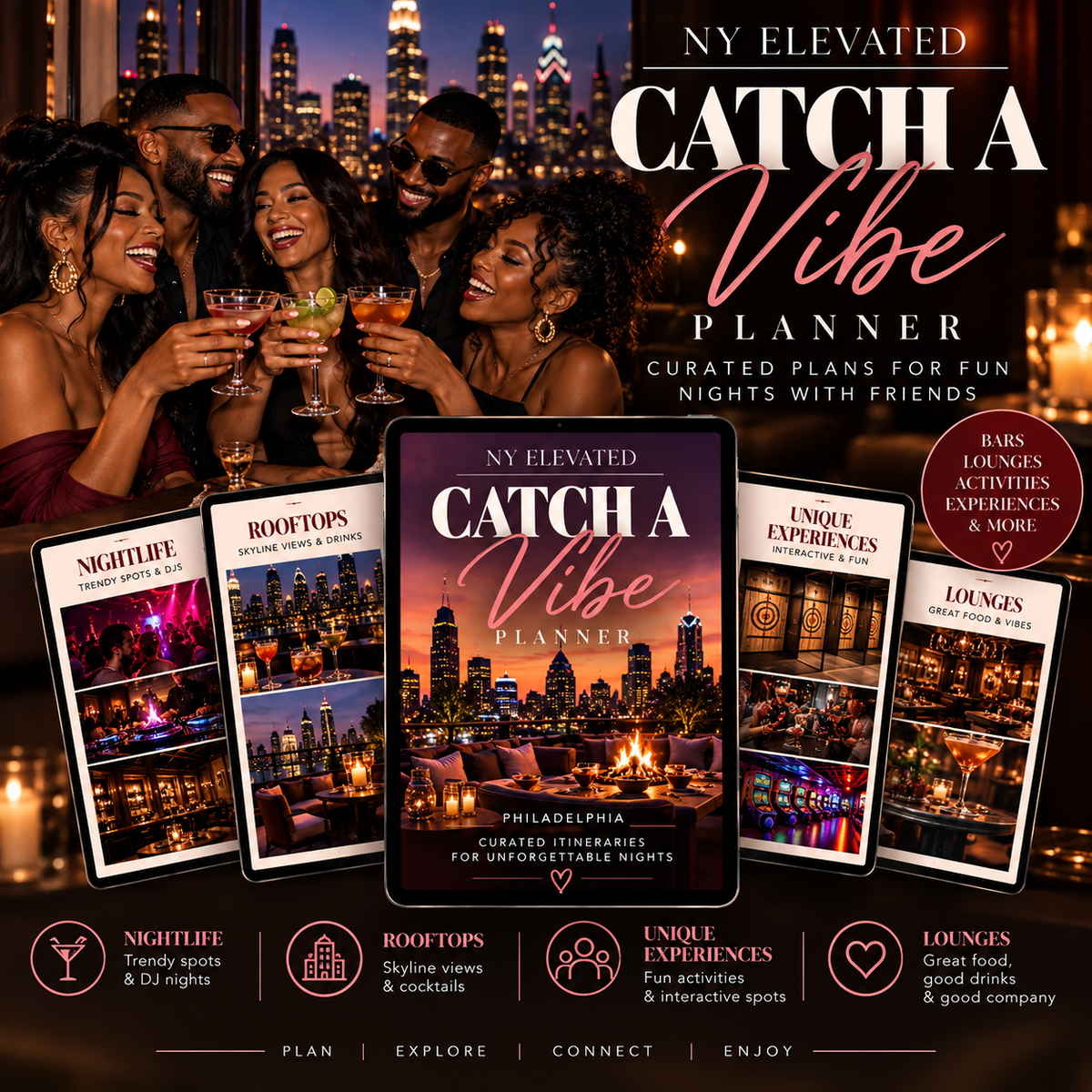 Catch a Vibe Planner | Philly Night Out Guide